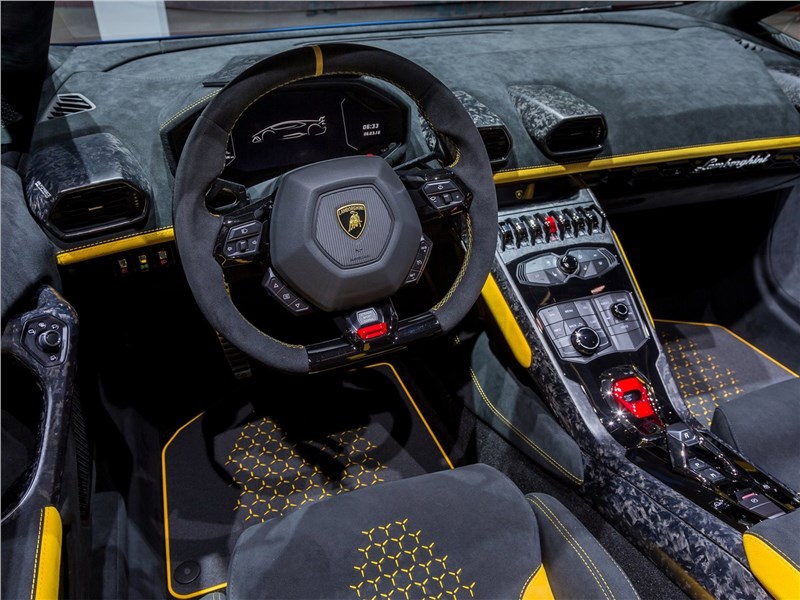 Место водителя Интерьер Lamborghini Huracán Spyder